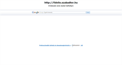 Desktop Screenshot of fidelio.szabadter.hu